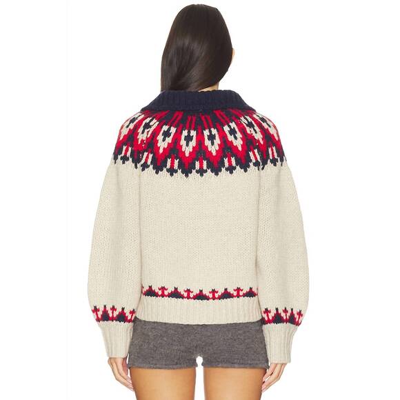 NEW THE GREAT. nordic sweater in glacier fair isle - Picture 4 of 6